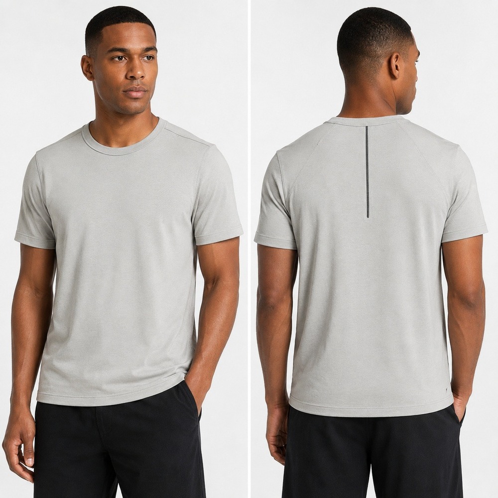 Lululemon Metal Vent Tech Short Sleeve Training Shirt Light Gray Mens